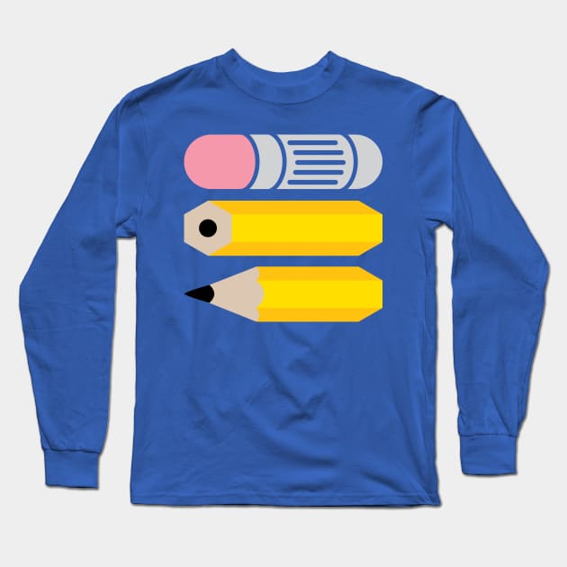 Pencil Polo Long Sleeve T-Shirt by bortwein